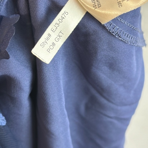 NWOT Eliza J Navy Off The Shoulder 3D Floral Evening Dress Size 2 - Picture 10 of 16